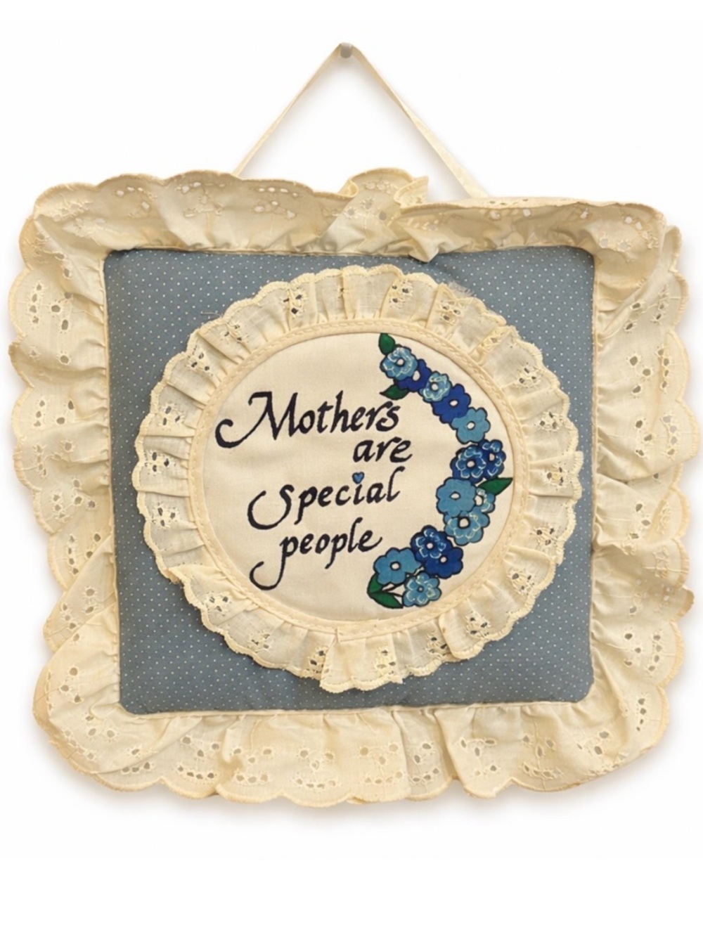 Vintage handmade Fabric Wall Hanging.